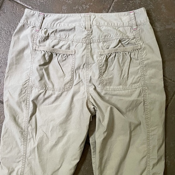 Sigrid Olsen Pale Khaki Green Roll-Up Cotton Capris - Picture 8 of 12